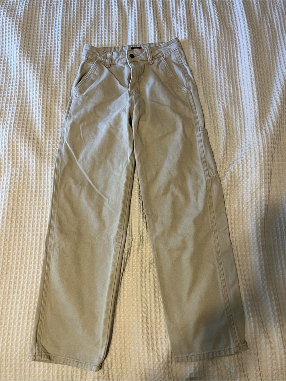 Dickies Women's Straight-Leg Work Pants in Light Khaki